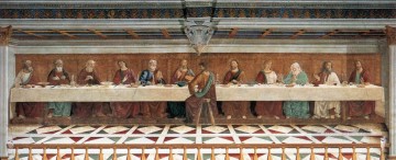 Última Cena religioso Domenico Ghirlandaio religioso cristiano Pinturas al óleo